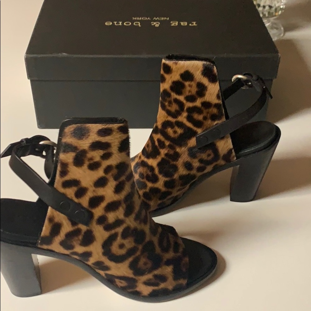 NWT Rag & Bone Calf Hair Leopard Open Toe … - Picture 15 of 16